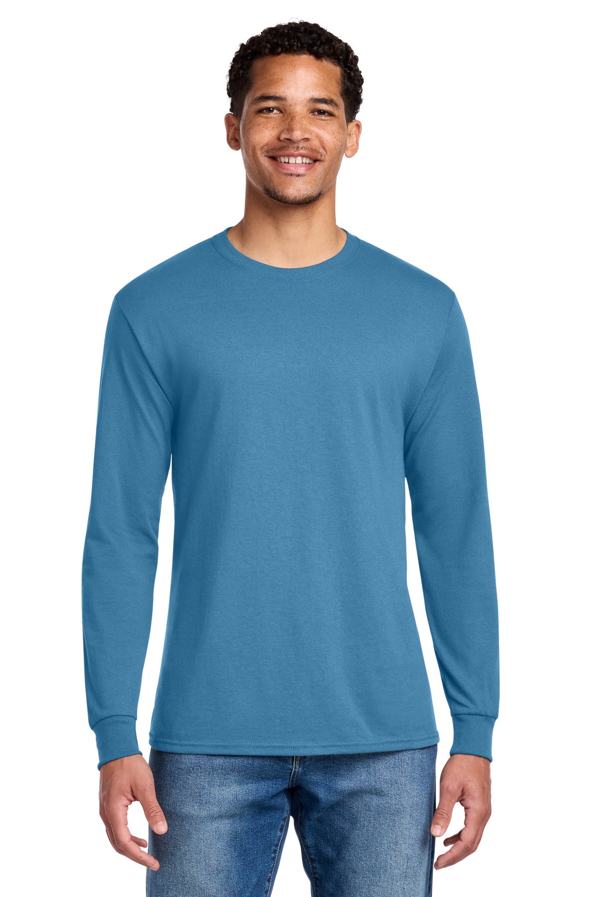 Front View of ColumbiaBl Jerzees - Dri-Power 50/50 Cotton/Poly Long Sleeve T-Shirt. 29LS