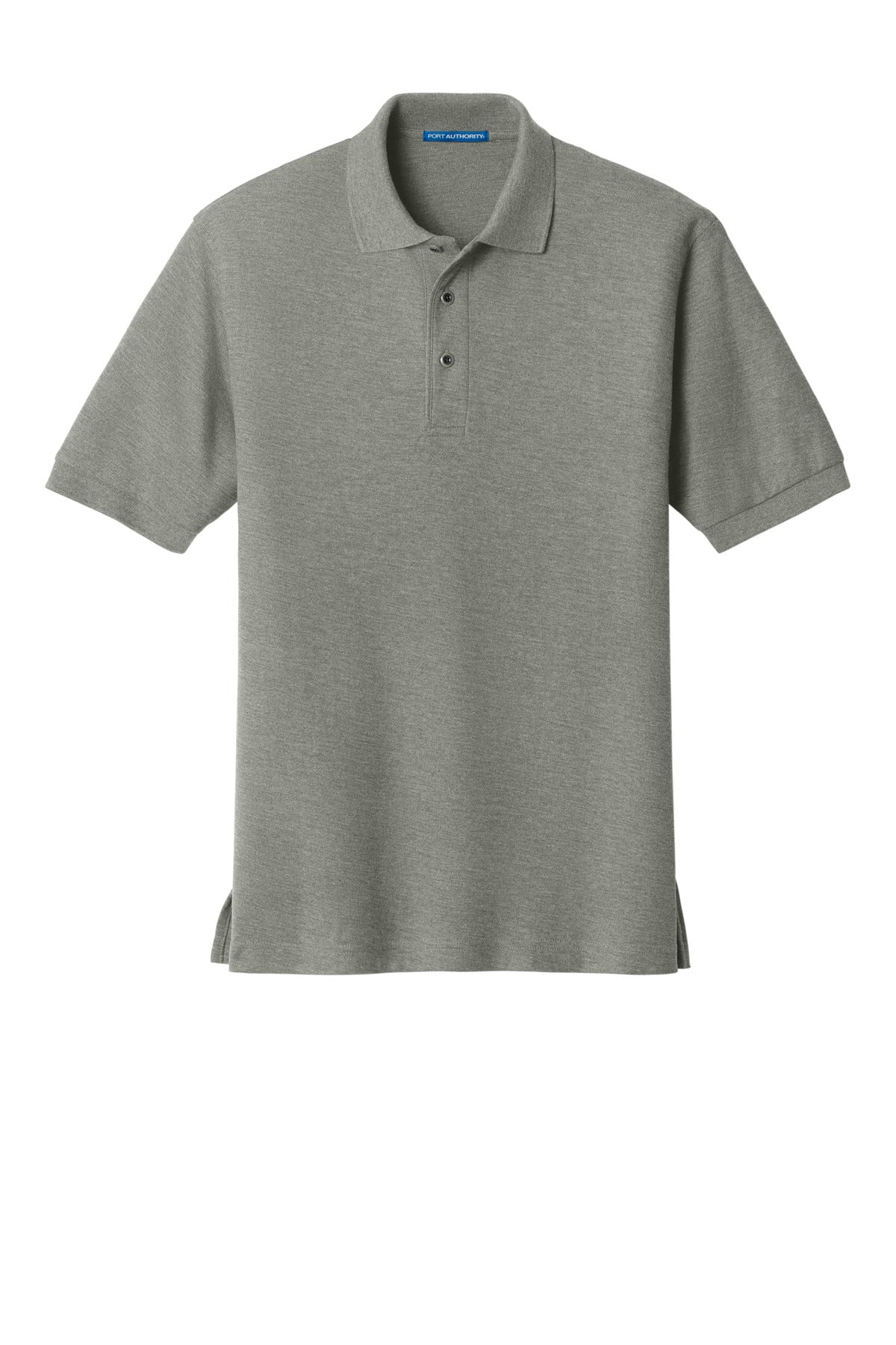 Front View of Cool Grey Port Authority Extended Size Silk Touch Polo K500ES