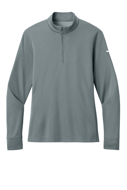 Front View of CoolGrey Nike Women's Essential 1/2-Zip Cover-Up NKHM7969