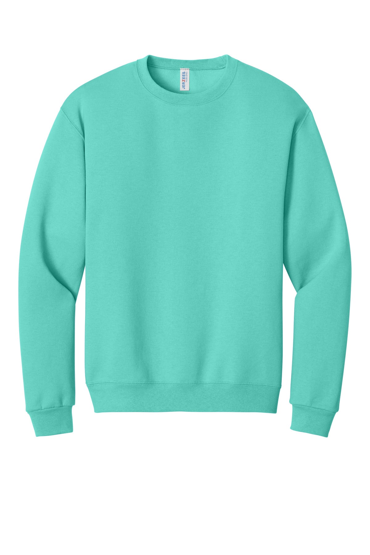 Front View of CoolMint Jerzees - NuBlend Crewneck Sweatshirt. 562M
