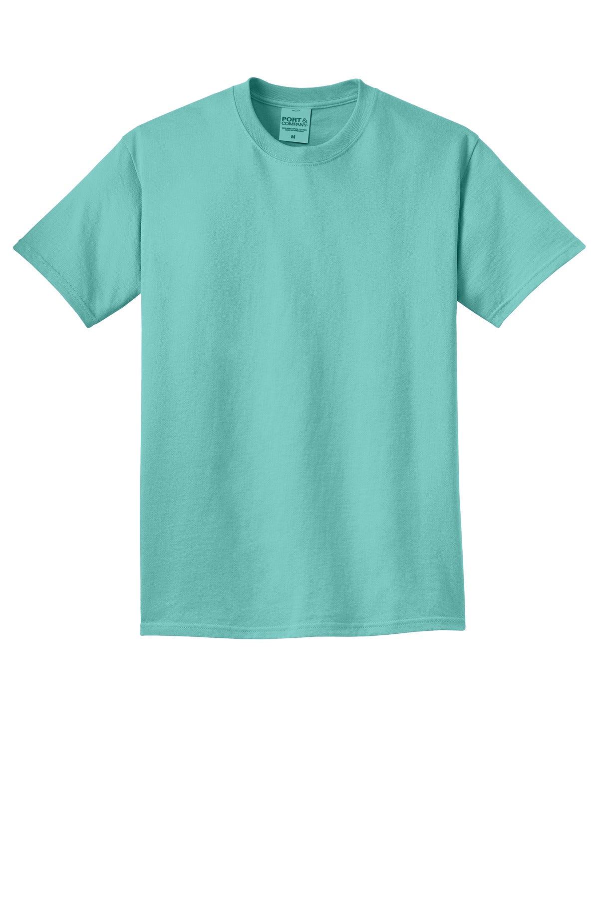 Front View of CoolMint Port & Co Beach Wash Garment-Dyed Tee. PC099