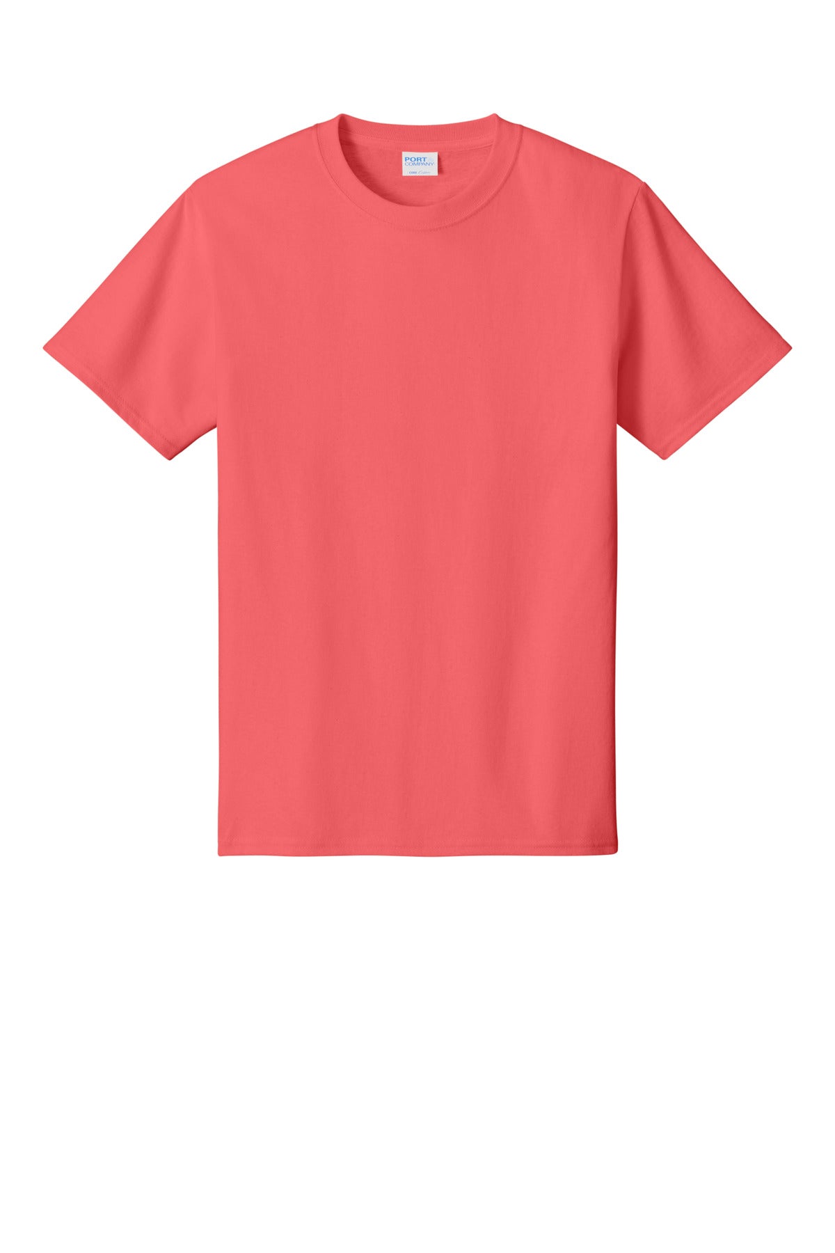 Front View of Coral Port & Co Core Cotton Tee. PC54