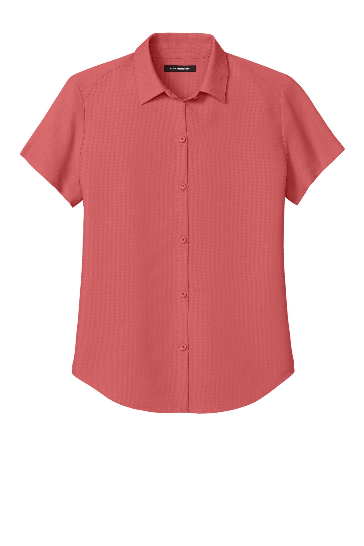 Front View of CoralReef Port Authority Women's Short Sleeve UV Dockside Shirt LW963