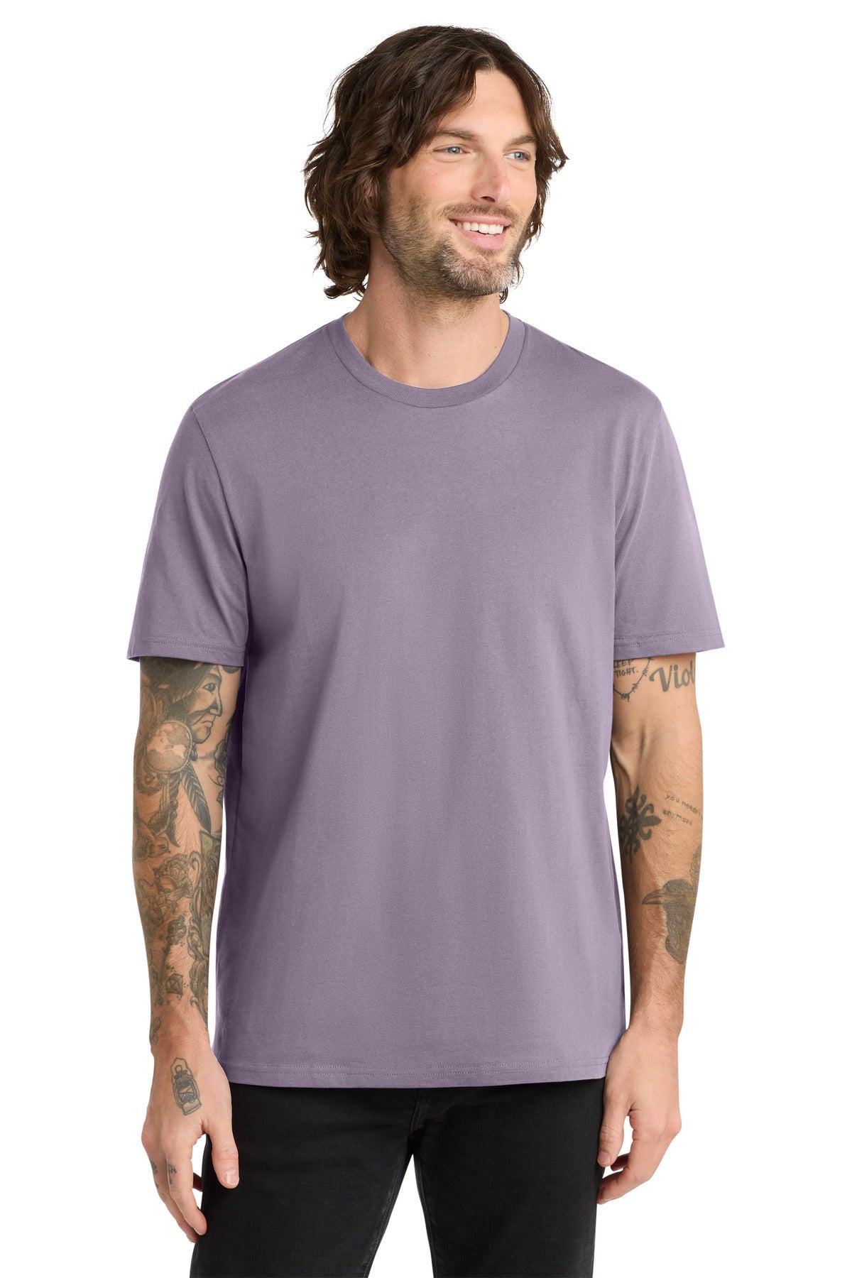 Front View of CosmicPrpl Allmade Unisex Organic Cotton Tee. AL2100