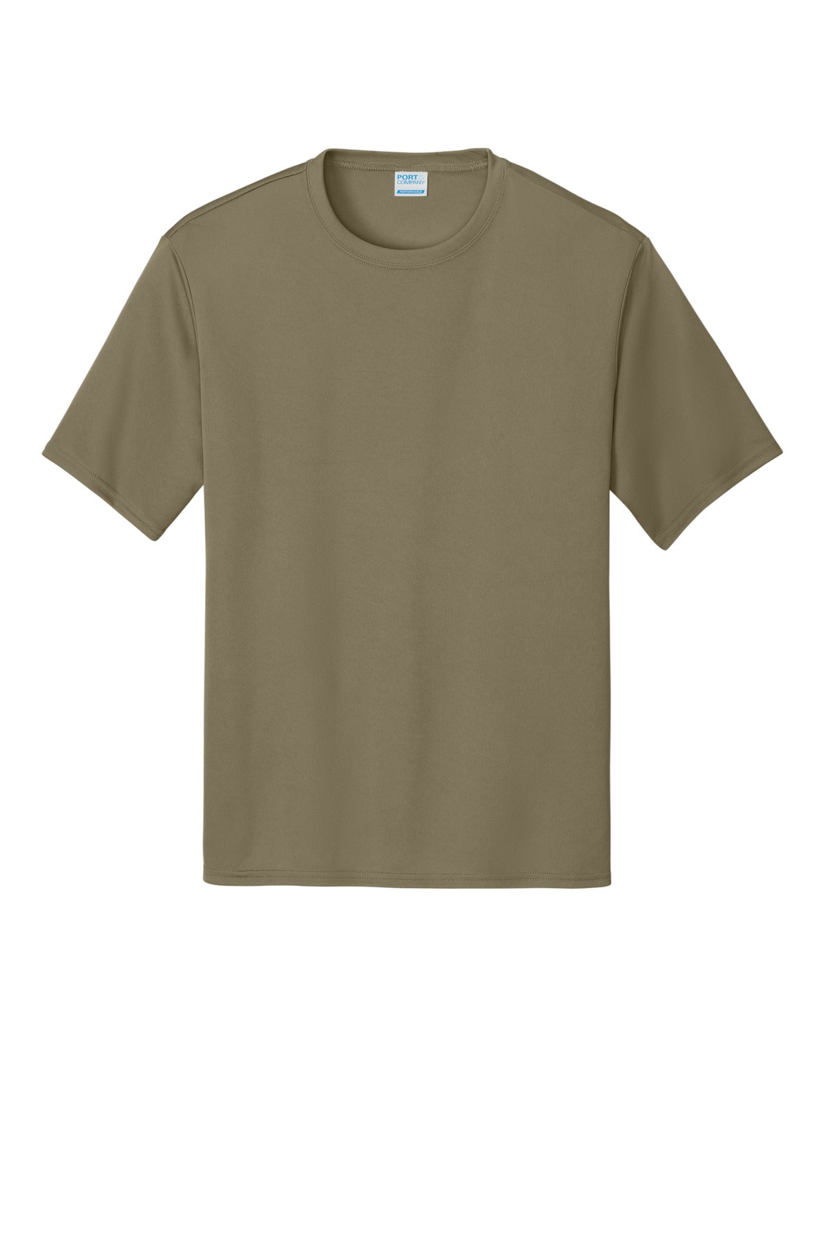Front View of CoyoteBrn Port & Co Performance Tee. PC380
