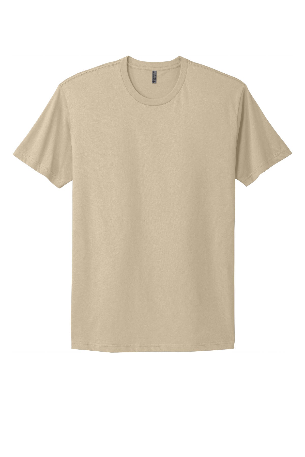 Front View of Cream Next Level Apparel Adult Cotton Tee. NL3600