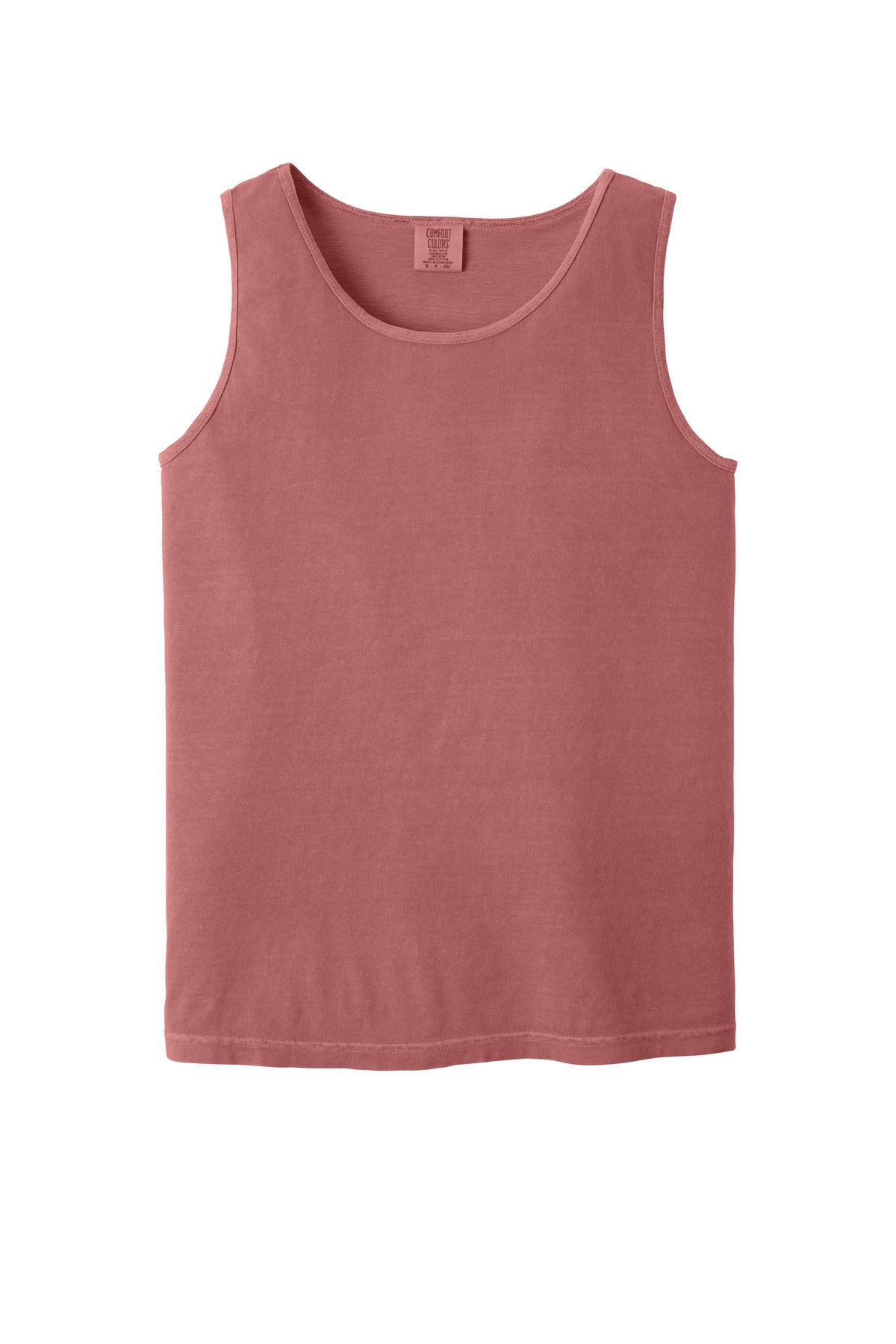 Front View of Crimson COMFORT COLORS Heavyweight Ring Spun Tank Top. 9360