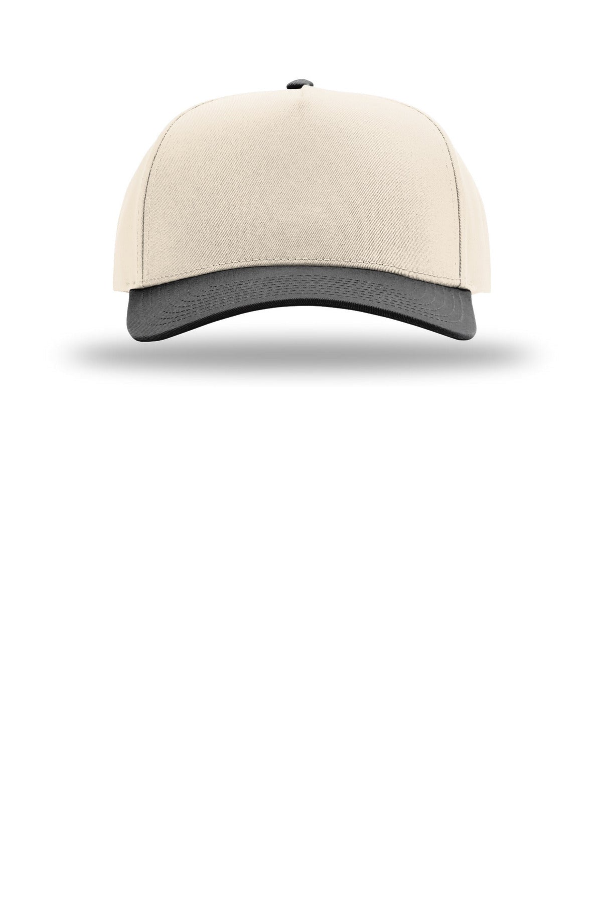 Front View of Crm/Crm/Bk Richardson Full Fabric 5-Panel Champ 323FPC