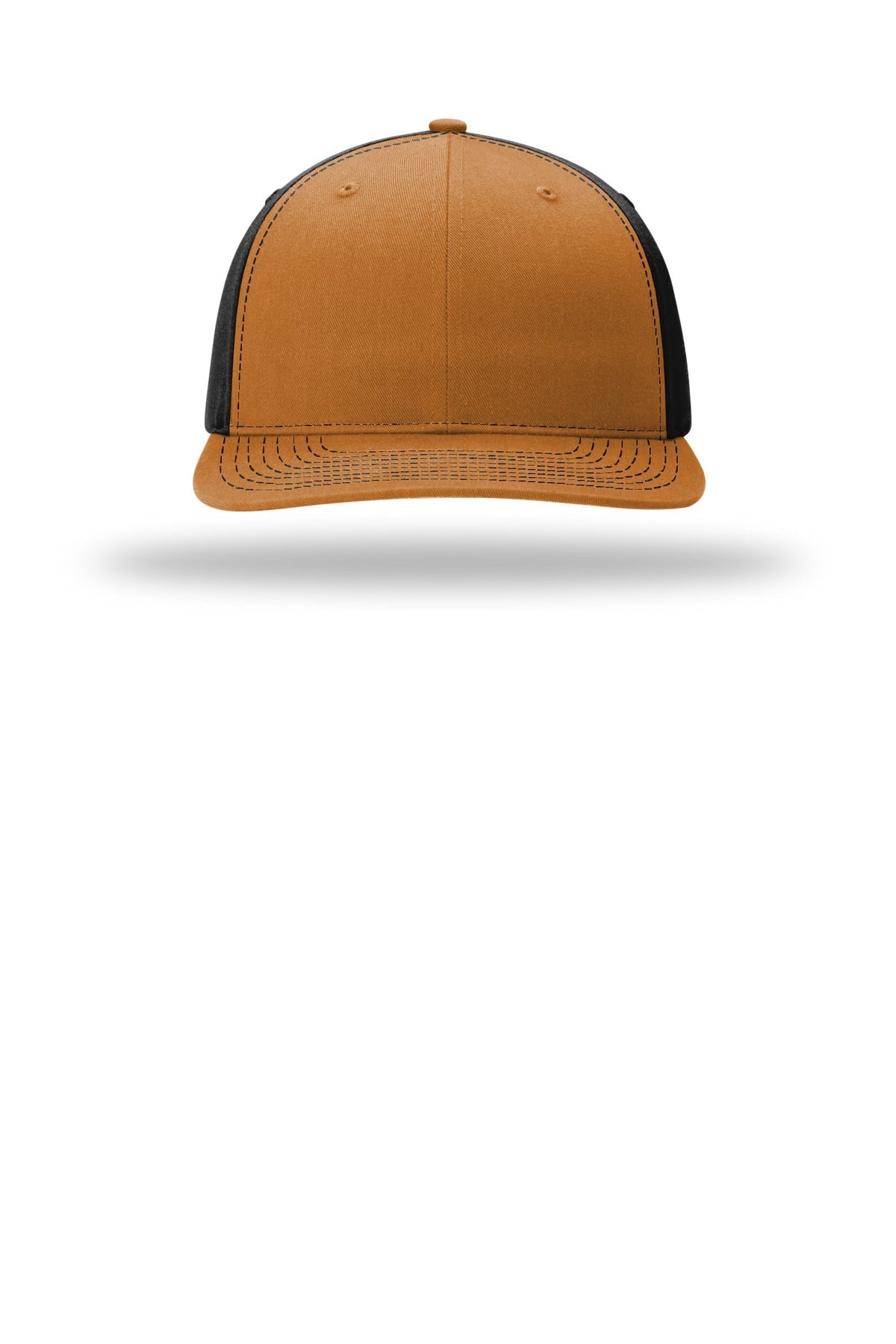 Front View of Crml/Black Richardson Solid Twill Trucker 312