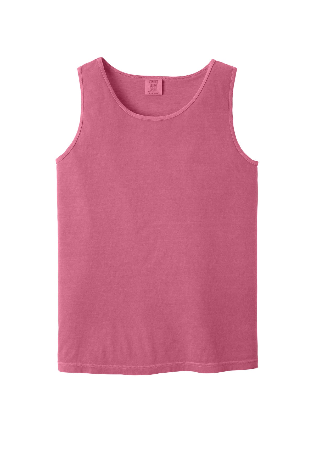 Front View of Crunchberry COMFORT COLORS Heavyweight Ring Spun Tank Top. 9360