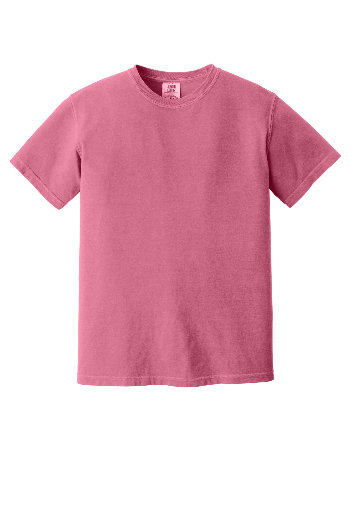 Front View of Crunchberry COMFORT COLORS Heavyweight Ring Spun Tee. 1717