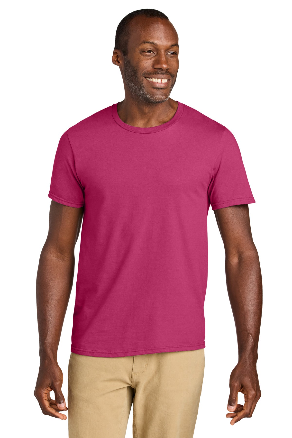 Front View of CyberPink Jerzees Classics Unisex Cotton T-Shirt 363M