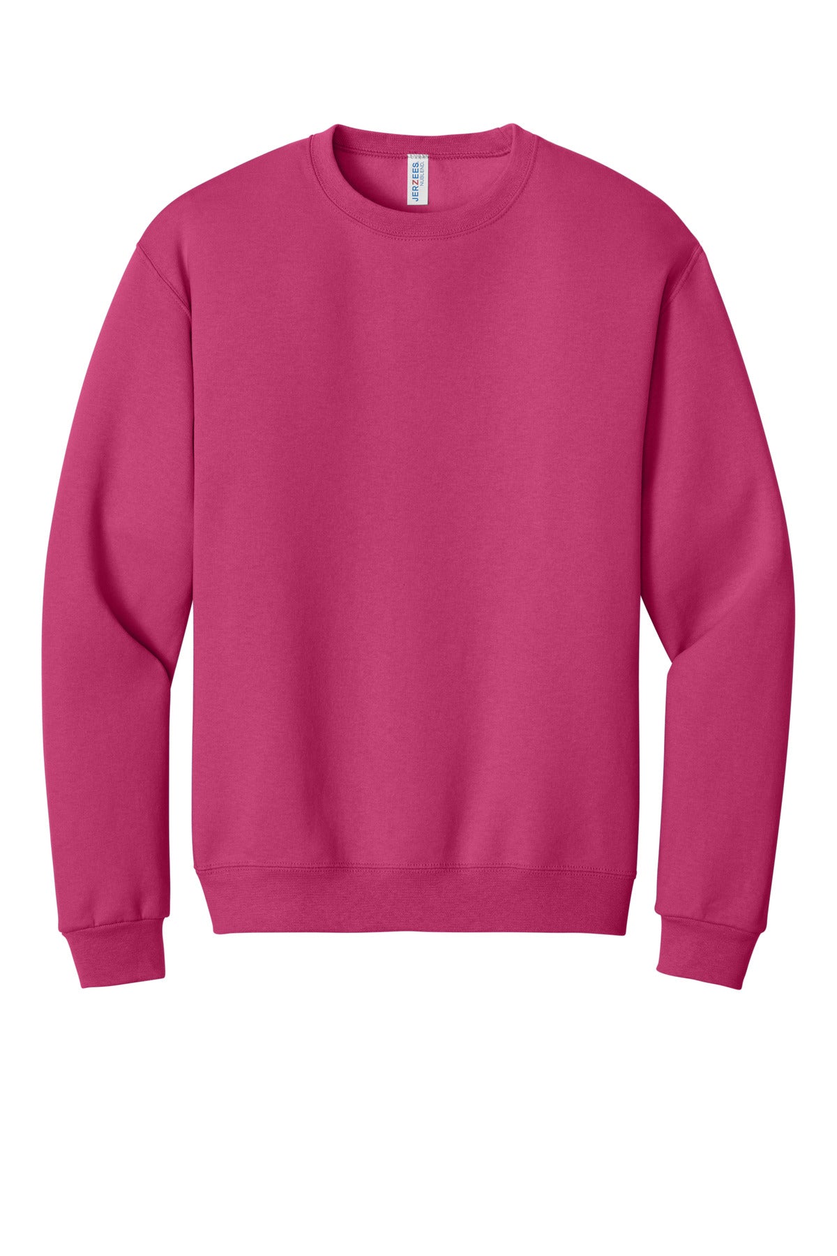 Front View of CyberPink Jerzees - NuBlend Crewneck Sweatshirt. 562M