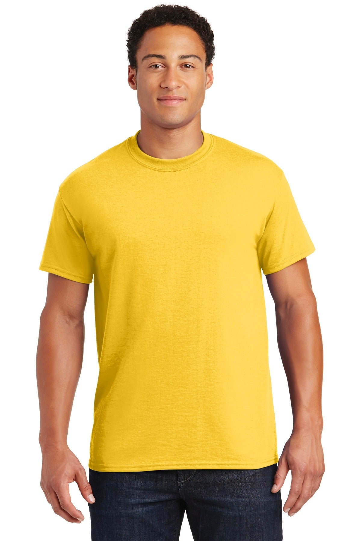 Front View of Daisy Gildan DryBlend 50 Cotton/50 Poly T-Shirt. 8000