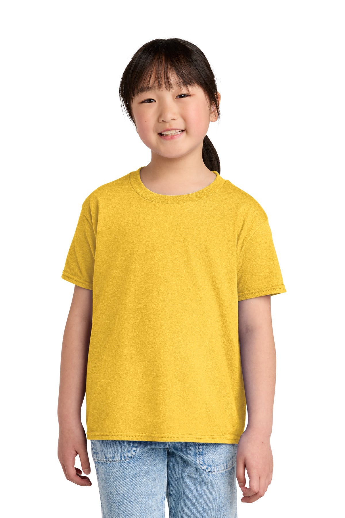 Front View of DaisyMist Gildan Youth Softstyle CVC Tee 64000BCVC