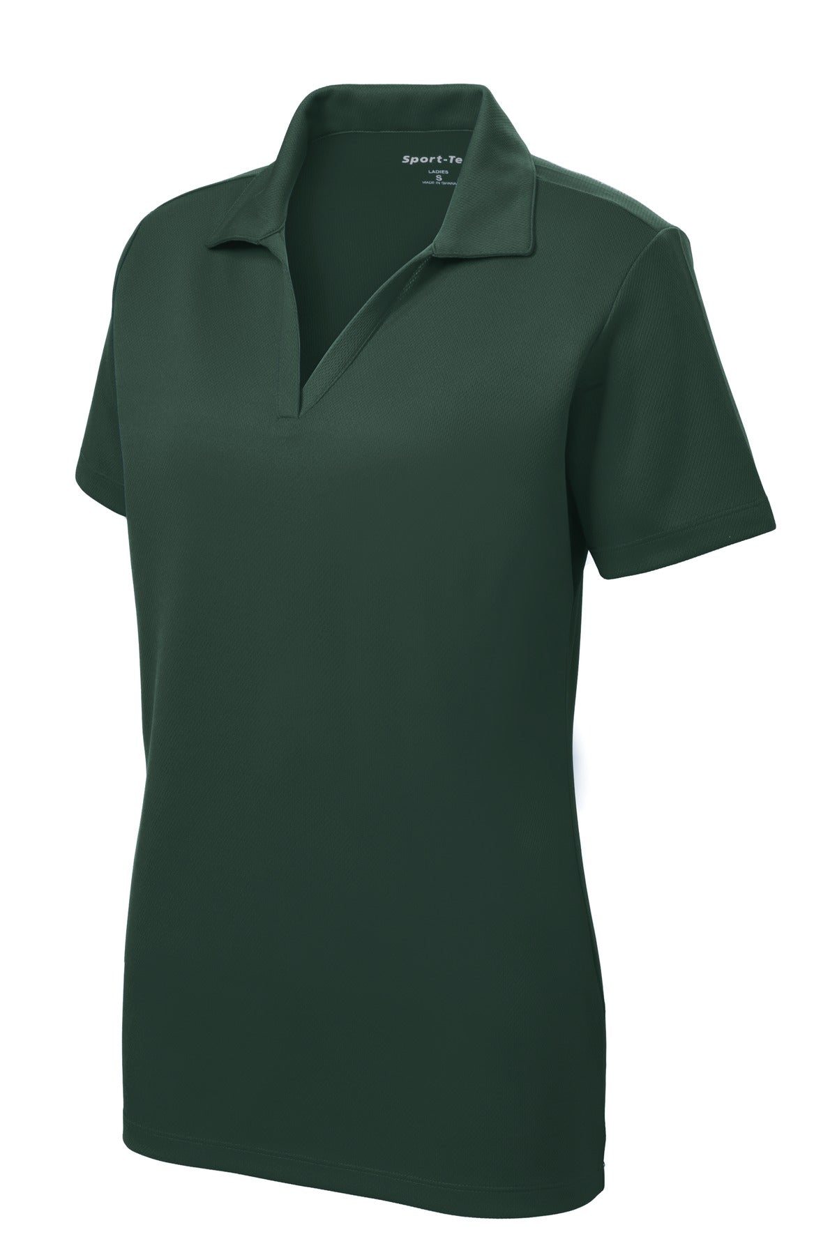 Front View of Dark Forest Gn Sport-Tek Women's PosiCharge RacerMesh Polo. LST640