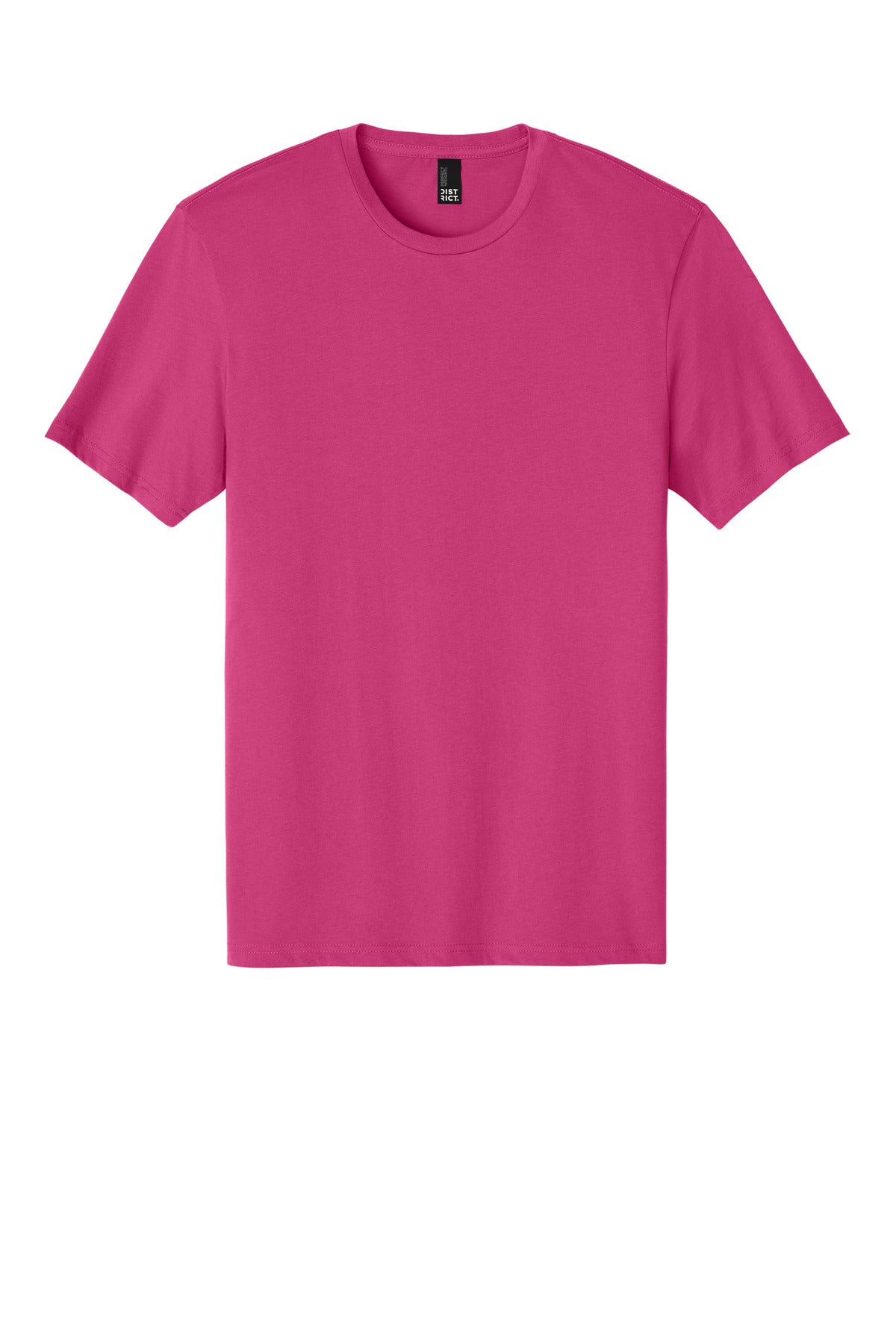 Front View of Dark Fuchsia District Perfect Weight Tee. DT104
