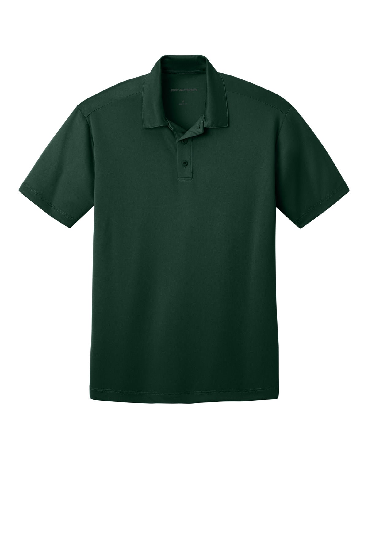Front View of Dark Green Port Authority Silk Touch Performance Polo. K540