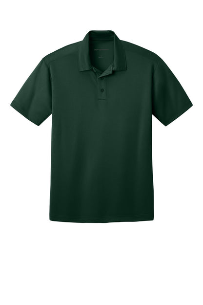 Front View of Dark Green Port Authority Silk Touch Performance Polo. K540