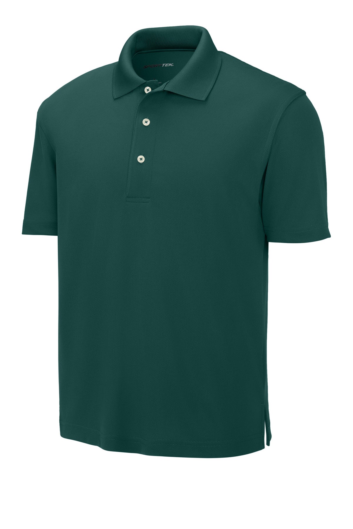 Front View of Dark Green Sport-Tek Dri-Mesh Polo. K469