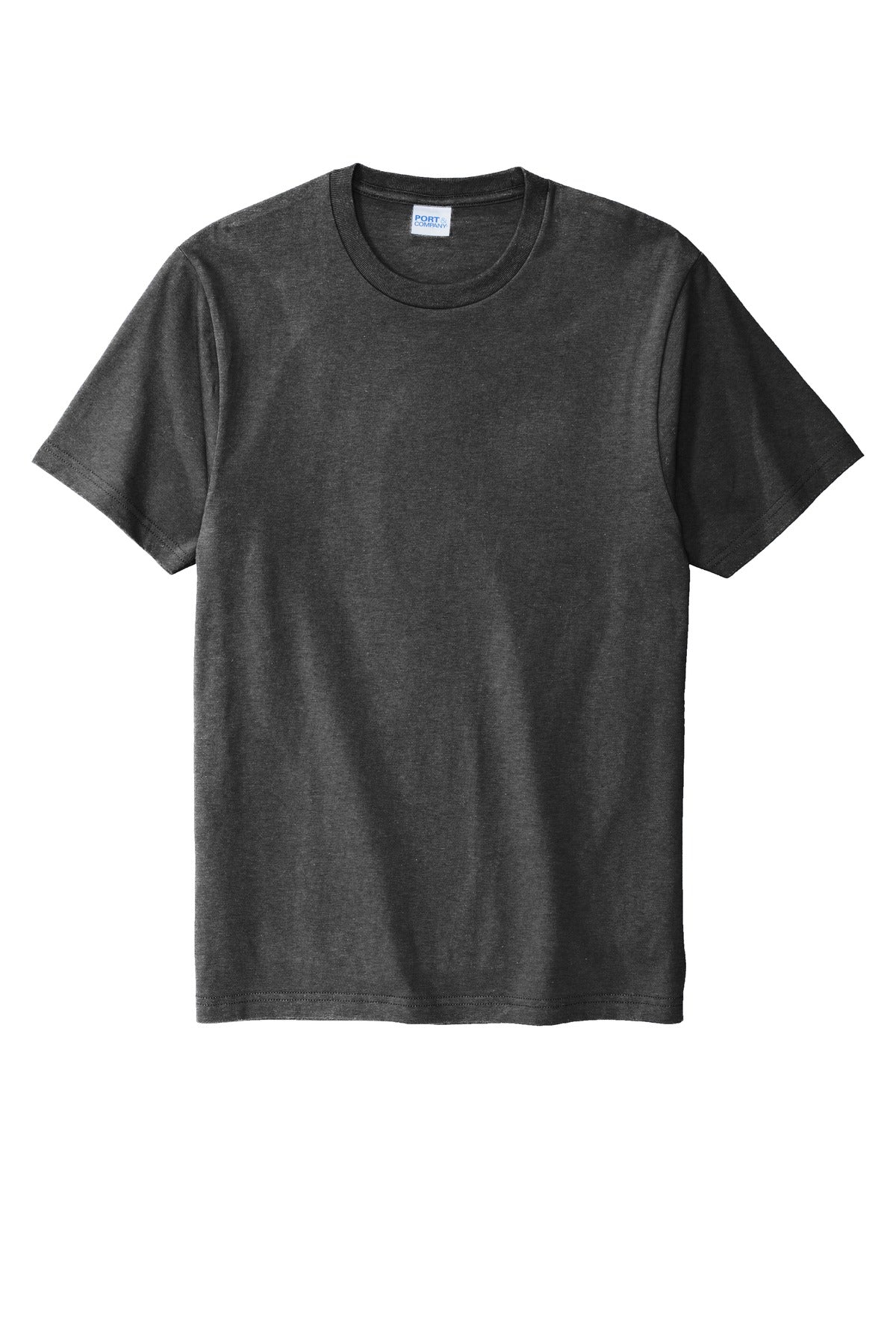 Front View of Dark Hthr Grey Port & Co Bouncer Tee PC600