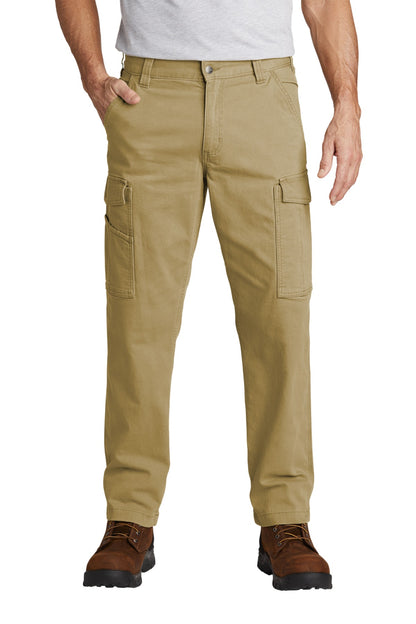 Front View of Dark Khaki Carhartt Rugged Flex Rigby Cargo Pant CT103574