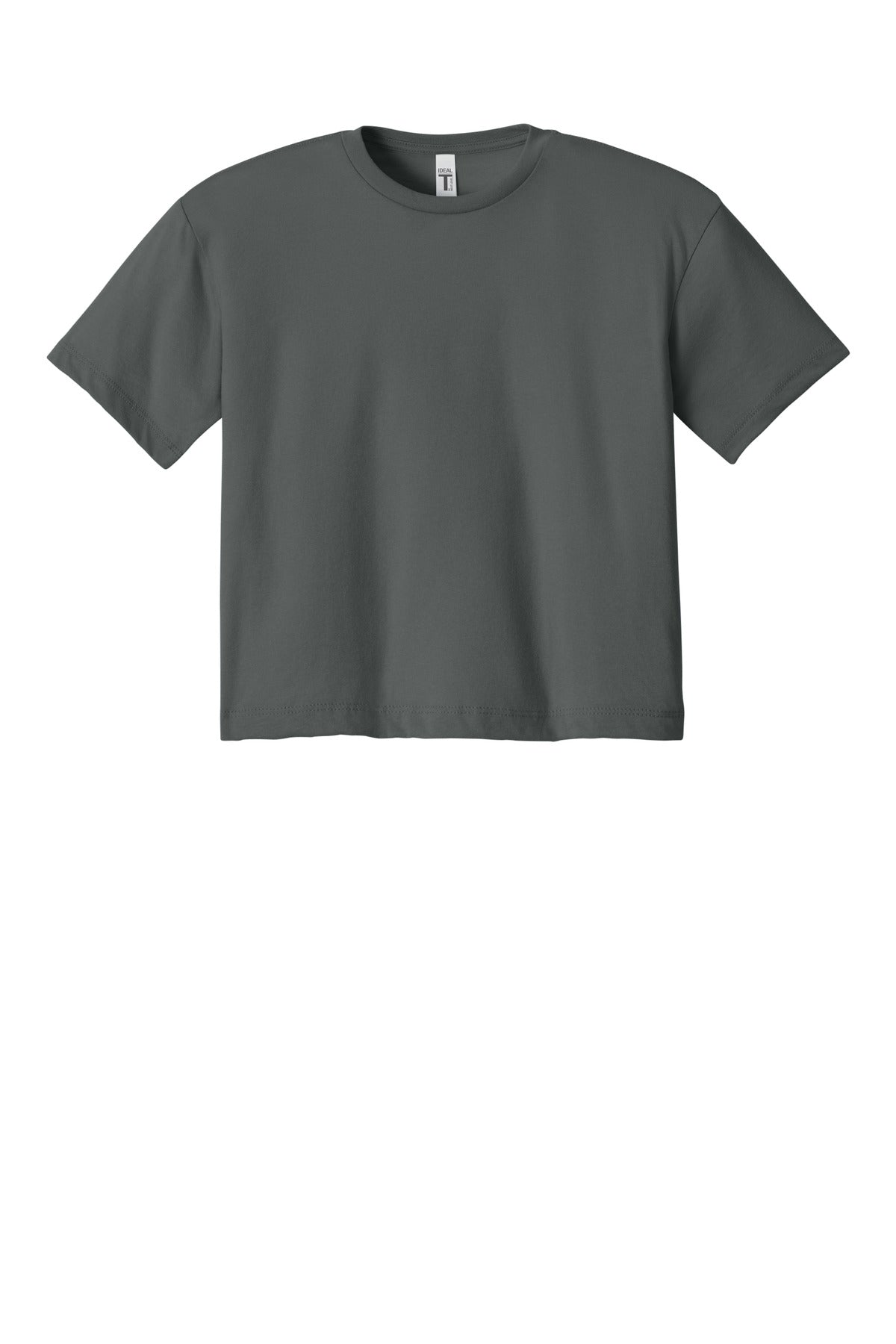Front View of DarkGray Next Level Apparel Women's Ideal Crop Top NL1580