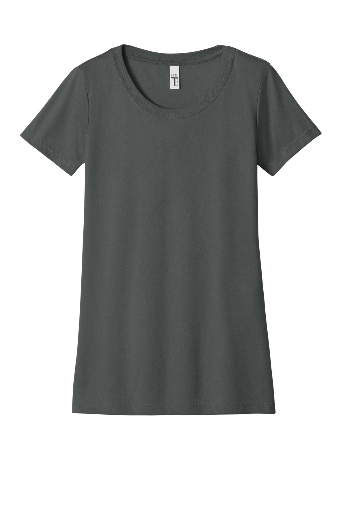 Front View of DarkGray Next Level Apparel Women's Ideal Tee NL1510