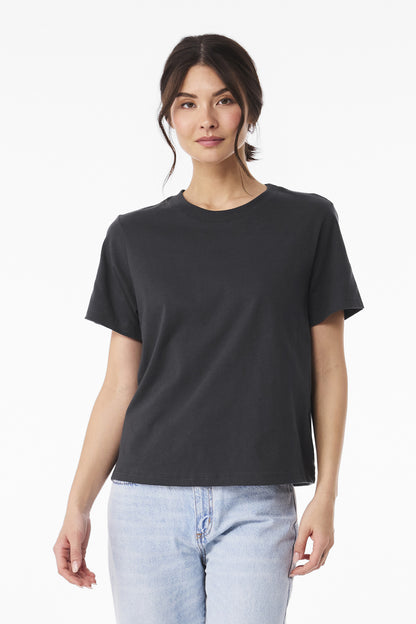 Front View of DarkGrey BELLA+CANVAS Women's 6-Ounce Heavyweight Tee BC6110
