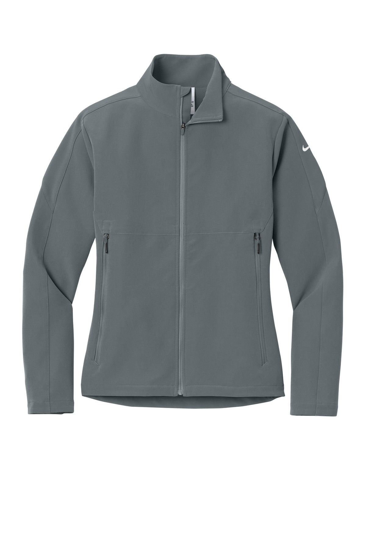 Front View of DarkGrey Nike Women's Full-Zip Soft Shell Jacket NKHM7937
