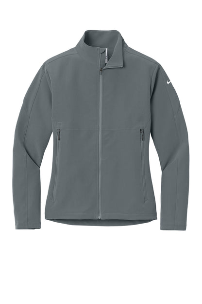 Front View of DarkGrey Nike Women's Full-Zip Soft Shell Jacket NKHM7937