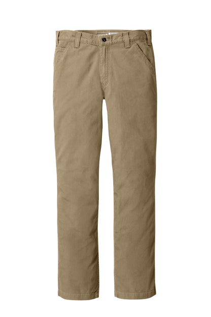 Front View of DarkKhaki Carhartt Rugged Flex Rigby Pant CT102291