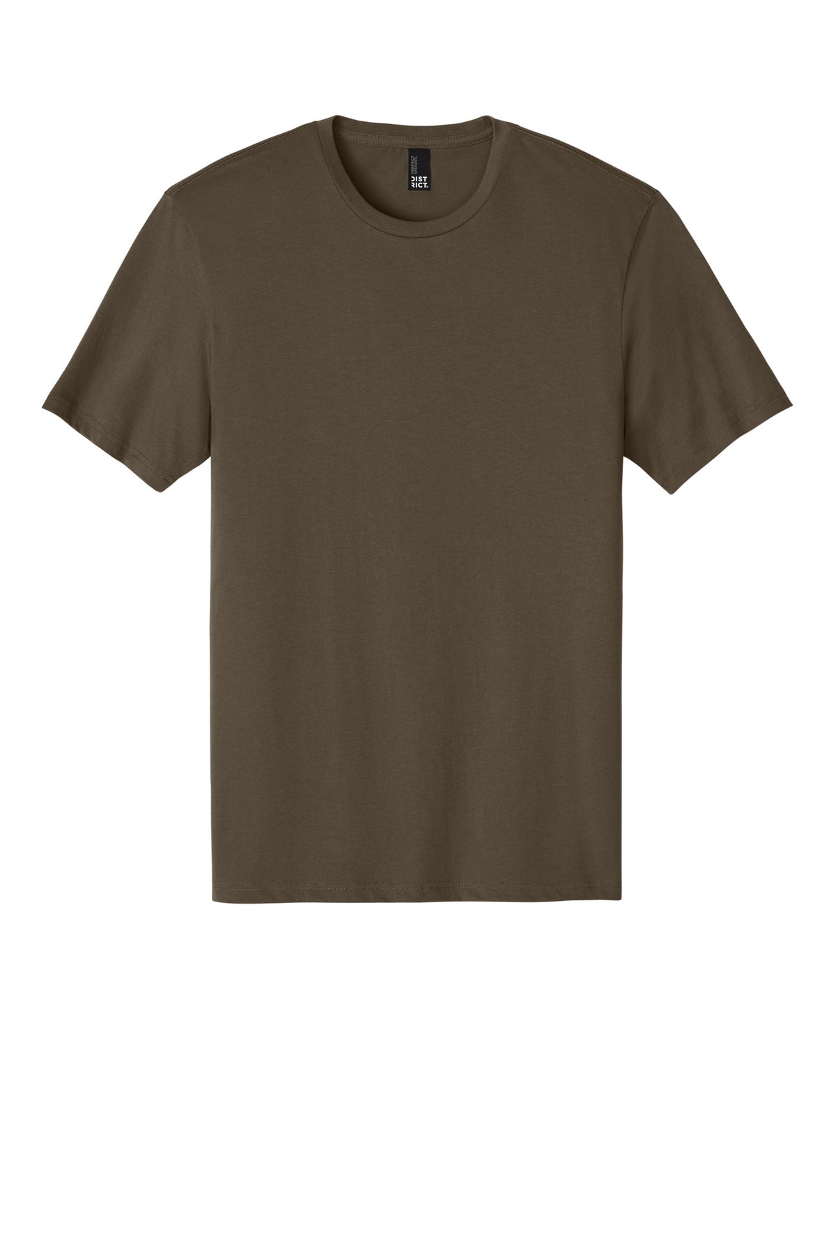 Front View of DarkMocha District Perfect Weight Tee. DT104