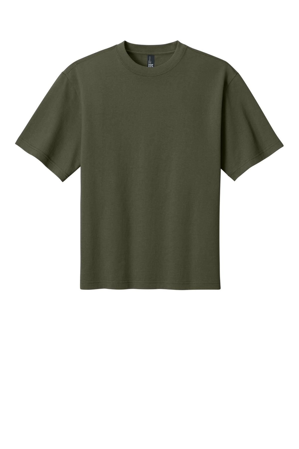 Front View of DarkOlive District 7-Oz. Gritty Tee DT7075
