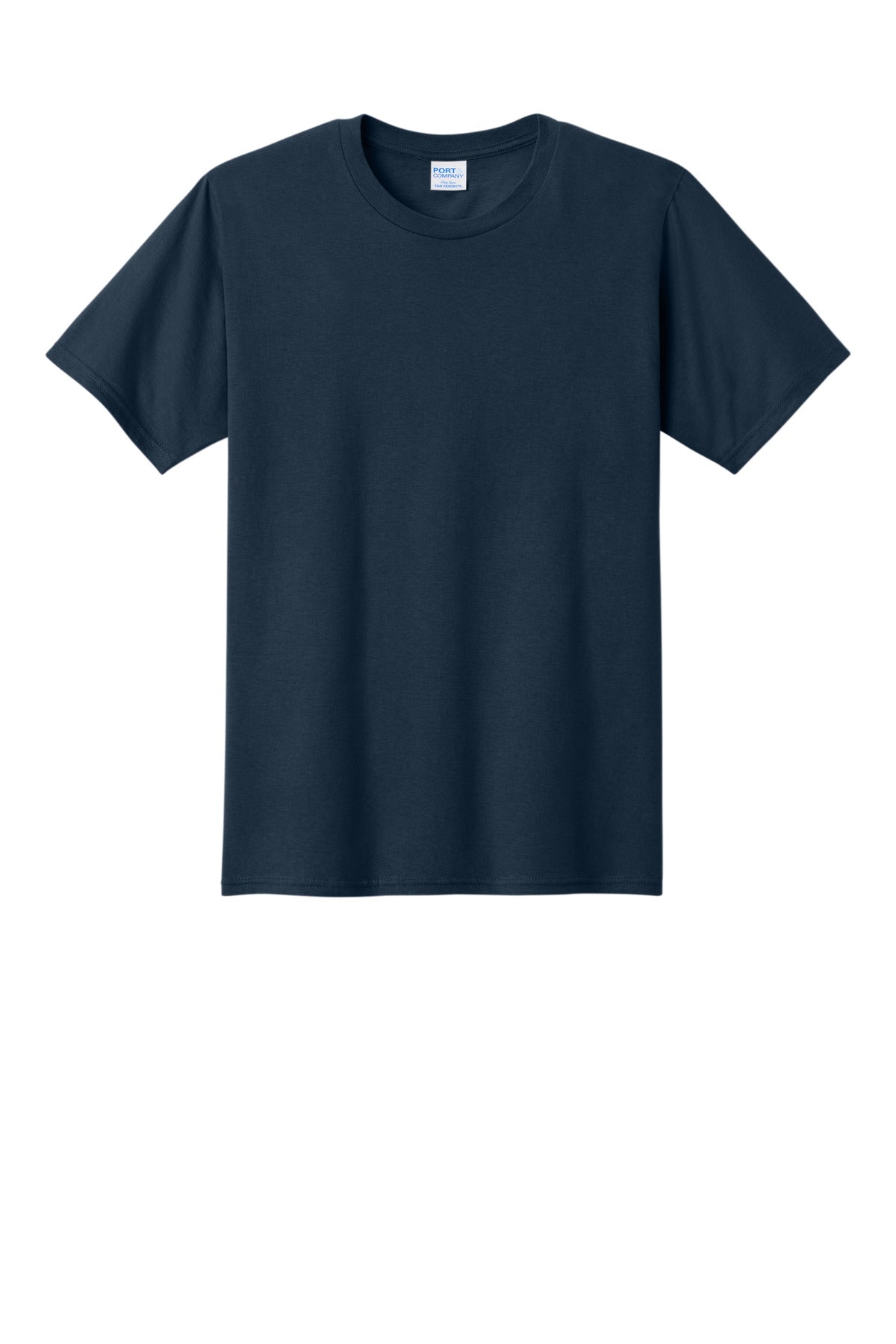 Front View of Deep Navy Port & Co Fan Favorite Tee. PC450