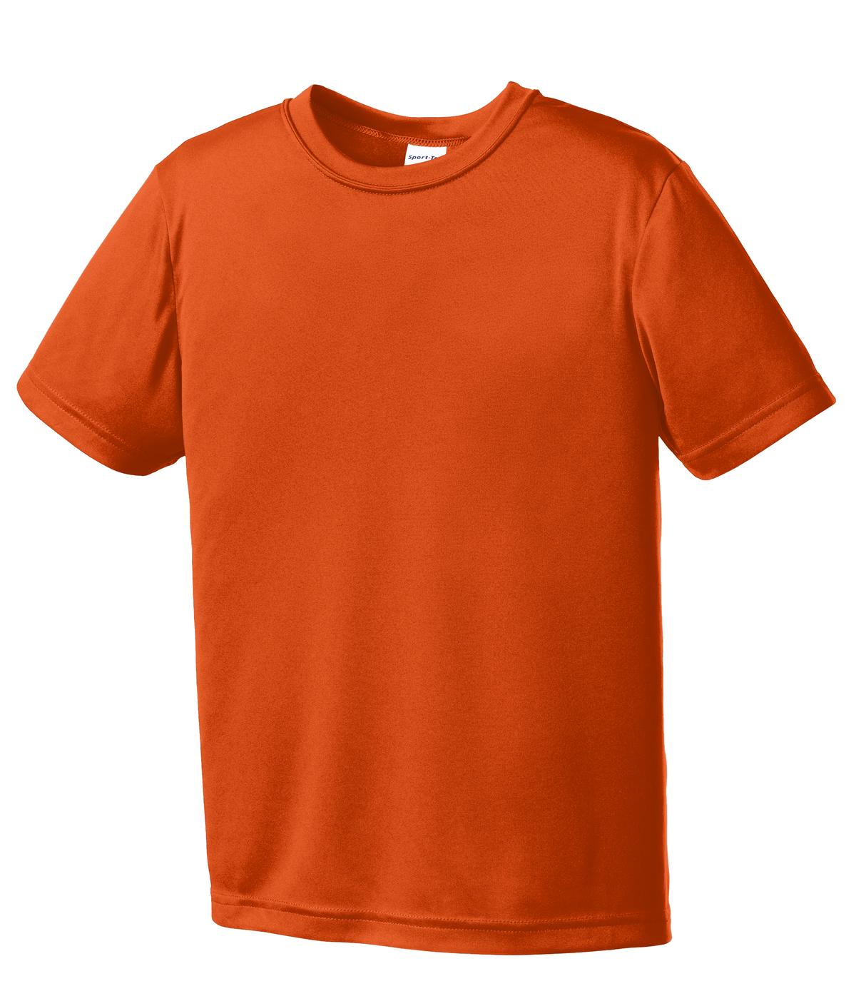 Front View of Deep Orange Sport-Tek Youth PosiCharge Competitor Tee. YST350