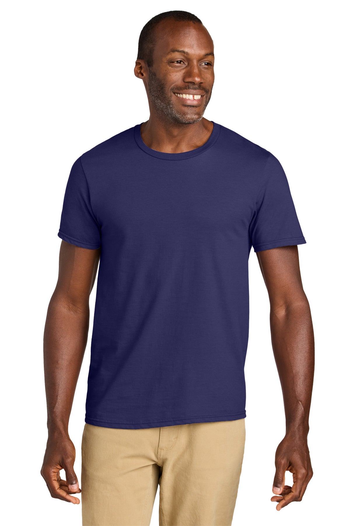 Front View of Deep Purple Jerzees Classics Unisex Cotton T-Shirt 363M