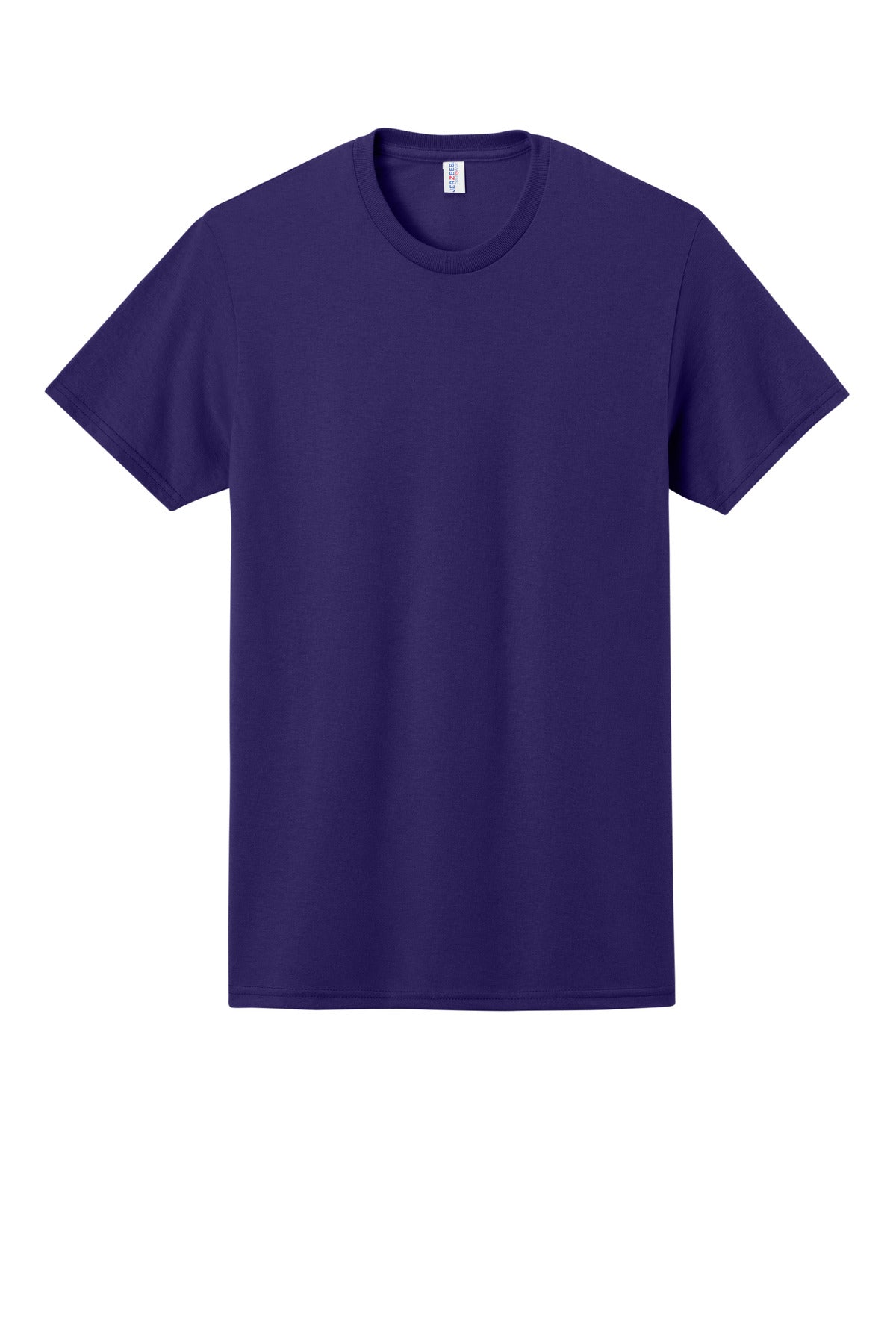 Front View of Deep Purple Jerzees - Dri-Power 50/50 Cotton/Poly T-Shirt. 29M