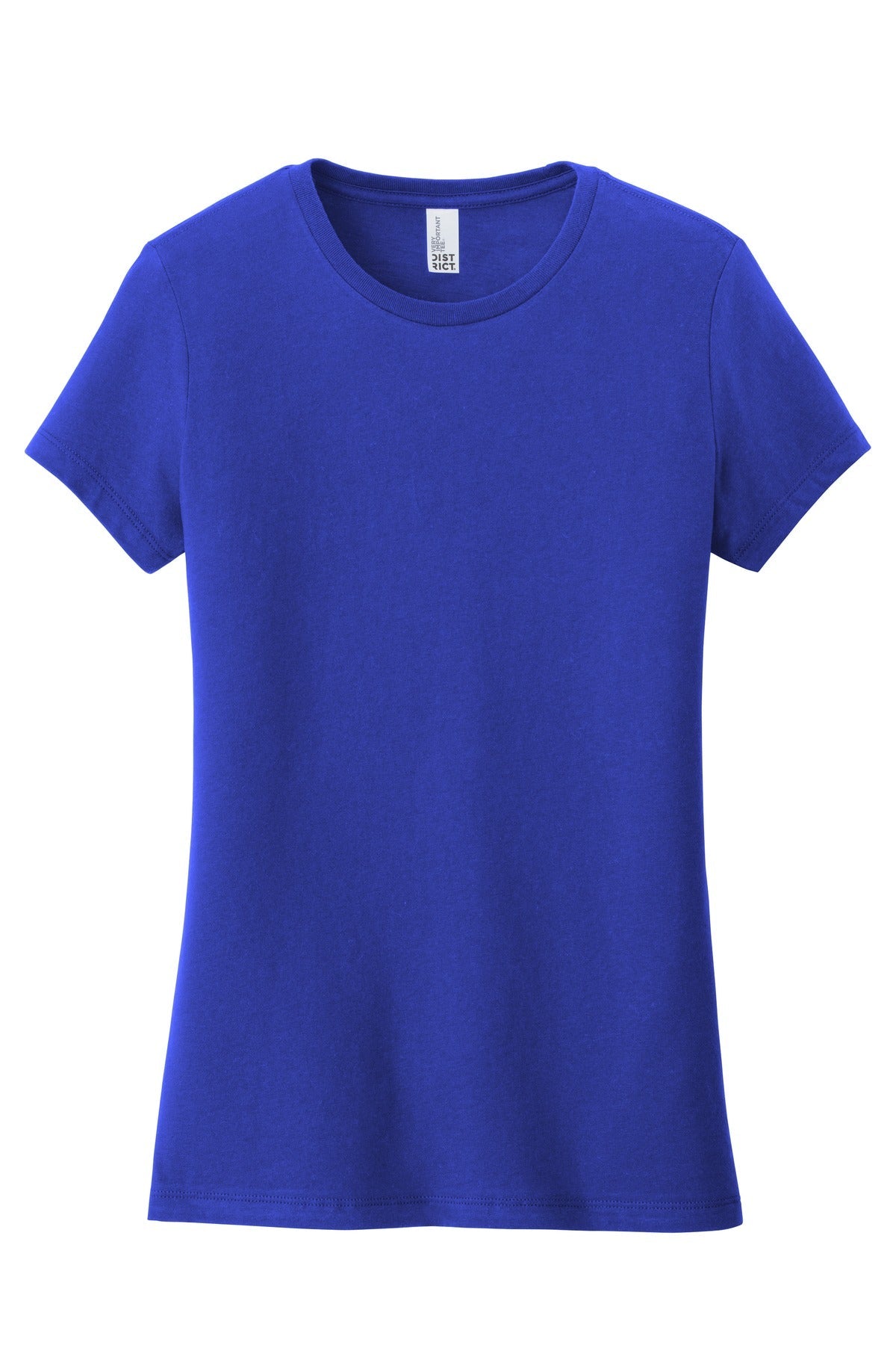 Front View of Deep Royal District Women's Very Important Tee . DT6002