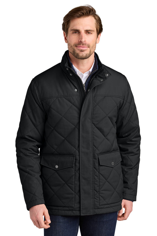 Front View of DeepBlack Brooks Brothers Field Coat BB18605