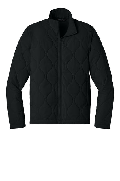 Front View of DeepBlack Mercer+Mettle Quilted Liner Jacket MM7202