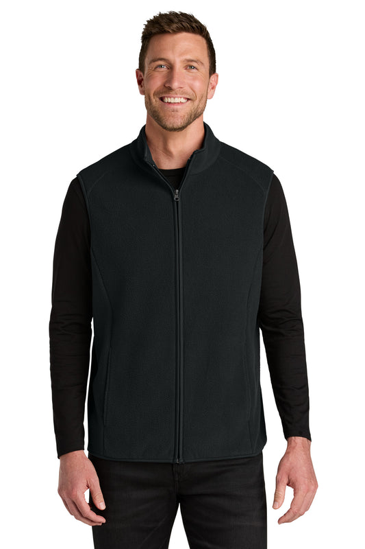 Front View of DeepBlack Port Authority C-FREE Fleece Vest F702