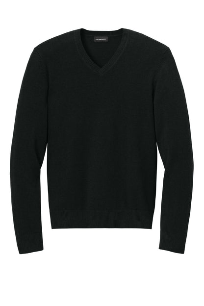 Front View of DeepBlack Port Authority Easy Care V-Neck Sweater SW2850