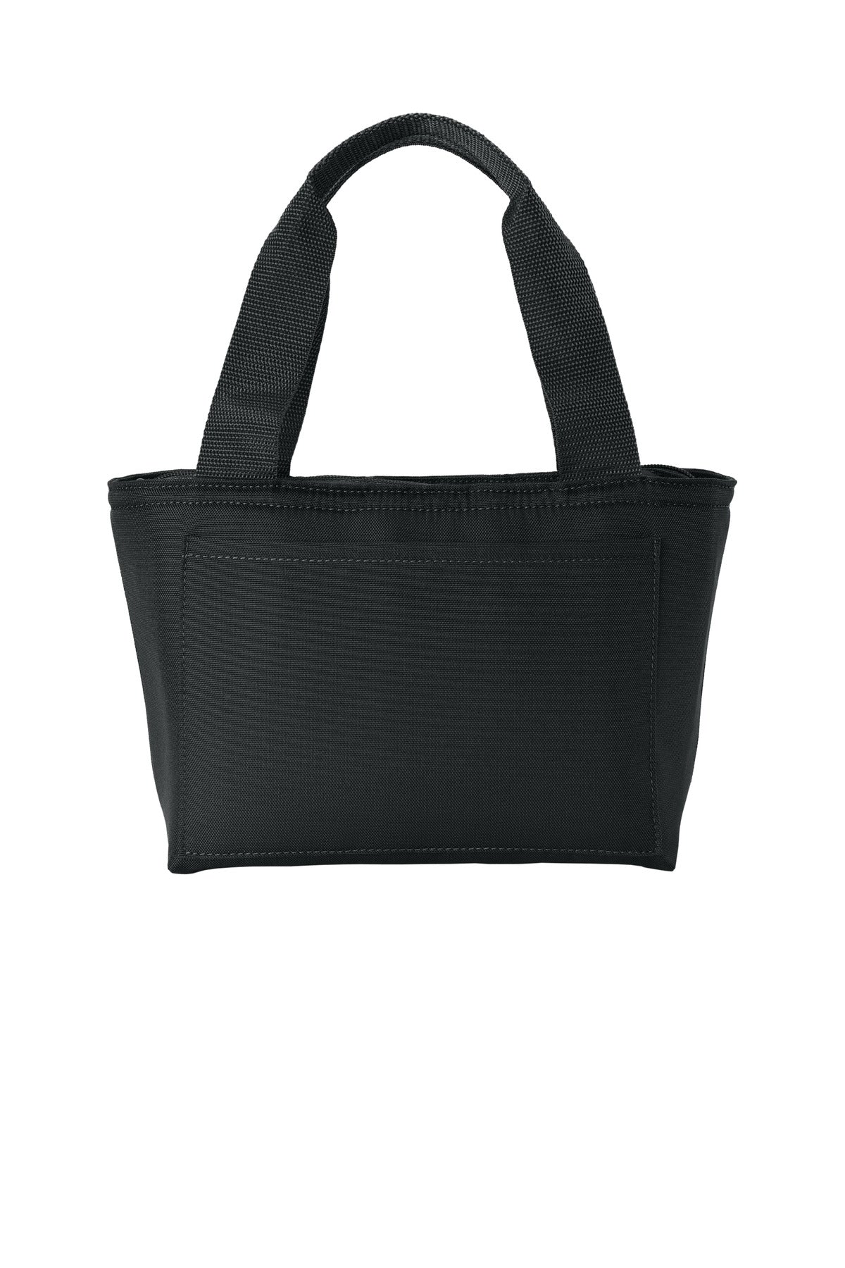 Front View of DeepBlack Port Authority Insulated Lunch Tote BG518