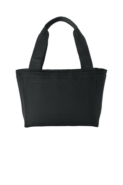 Front View of DeepBlack Port Authority Insulated Lunch Tote BG518