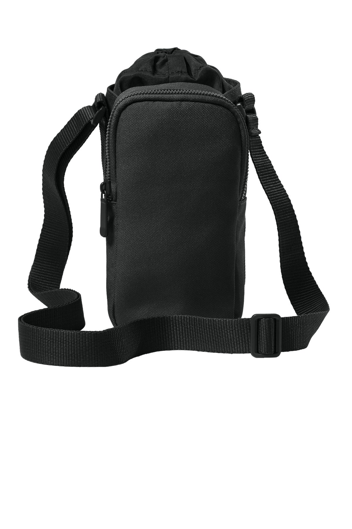 Front View of DeepBlack Port Authority Matte Oxford Hydration Crossbody BG941