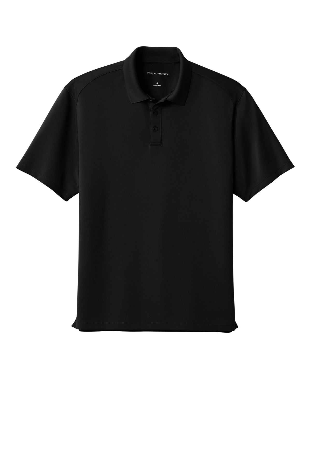 Front View of DeepBlack Port Authority Wearever Performance Pique Polo K240