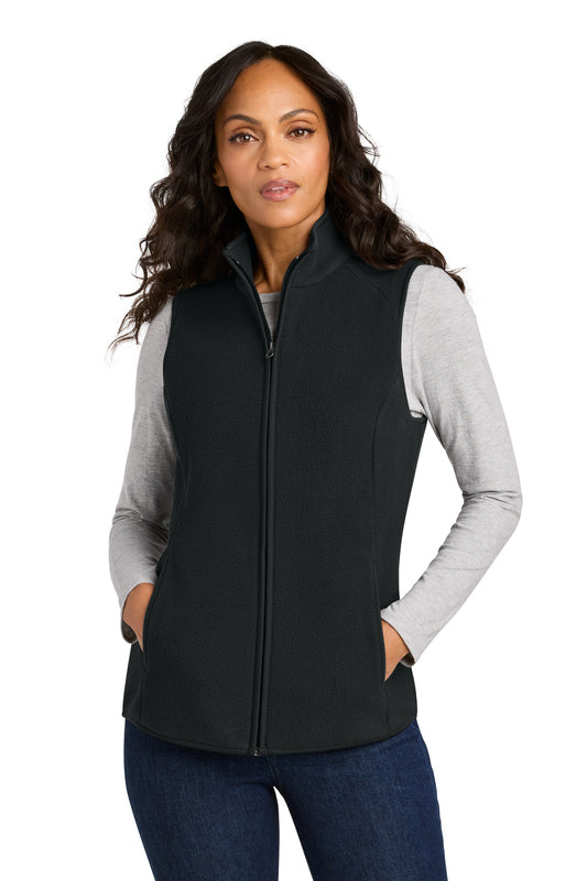 Front View of DeepBlack Port Authority Women's C-FREE Fleece Vest L702