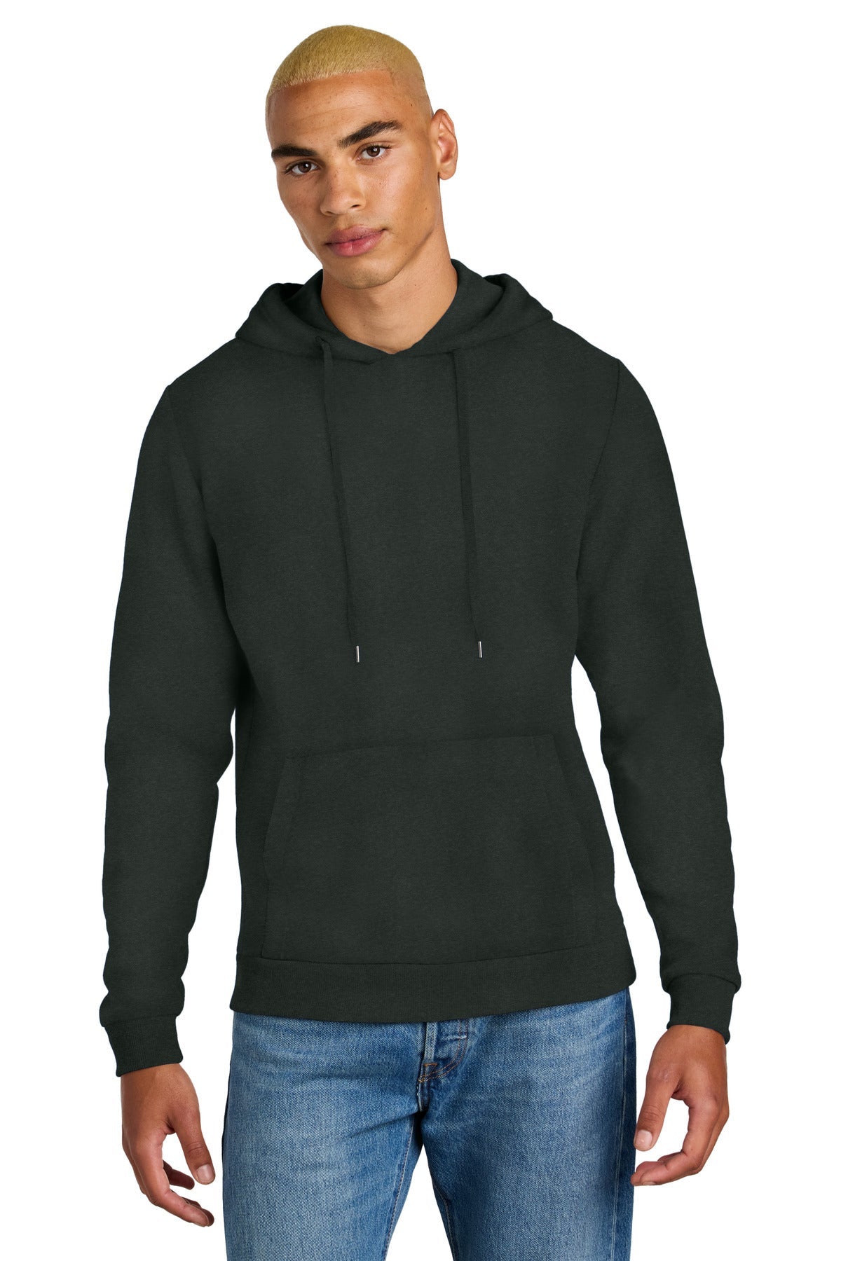 Front View of DeepestGry District Perfect Tri Fleece Pullover Hoodie DT1300