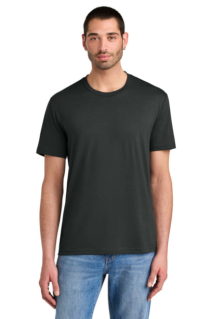 Front View of DeepestGry District Perfect Tri Tee. DM130